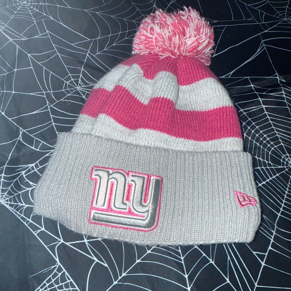 New York Giants Pink and Gray Striped hat